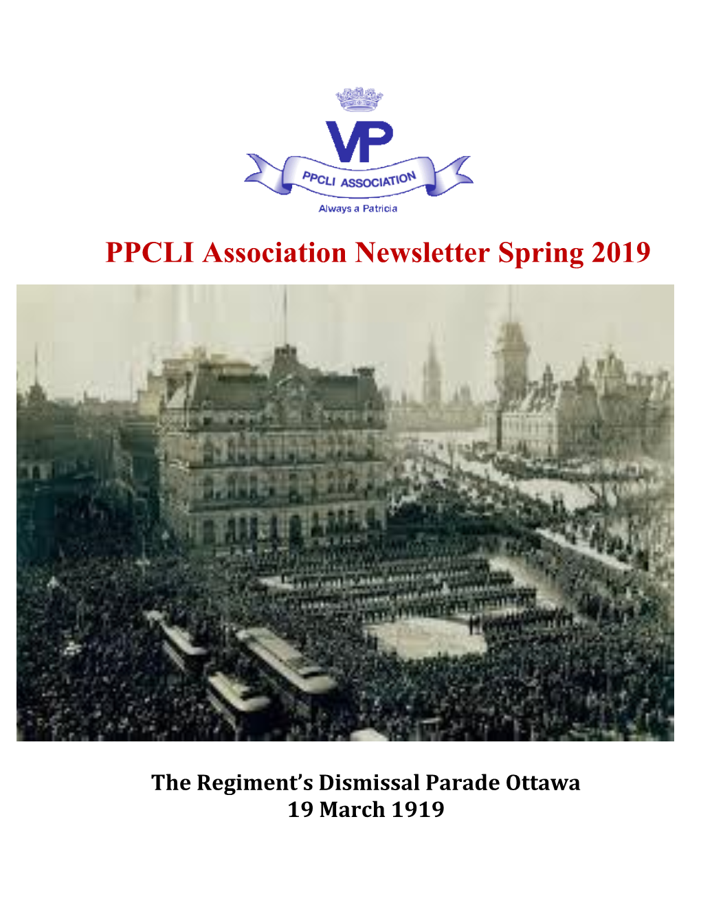 PPCLI Association Newsletter Spring 2019