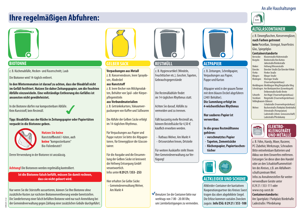 Abfallkalender 2021 Für Welver