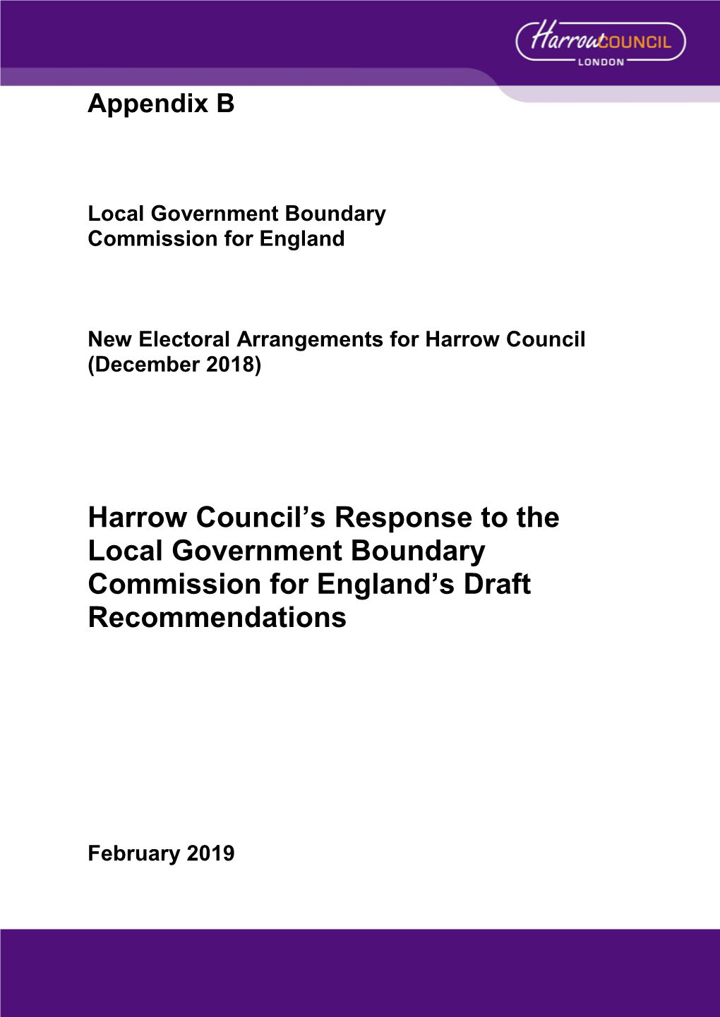 Local Government Boundary Commission for England New