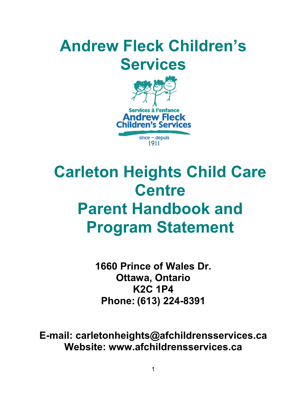 Andrew Fleck Children's Services Carleton Heights Child Care Centre
