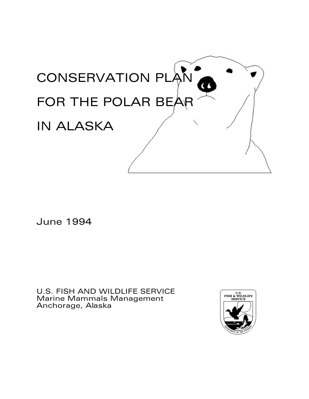Conservation Plan for the Polar Bear in Alaska
