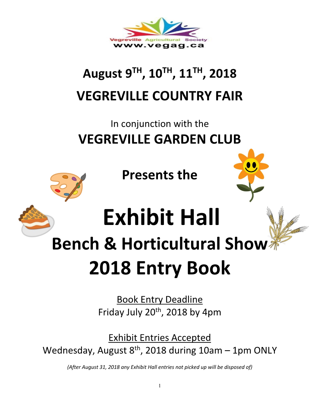 Exhibit Hall Bench & Horticultural Show 2018 Entry Book