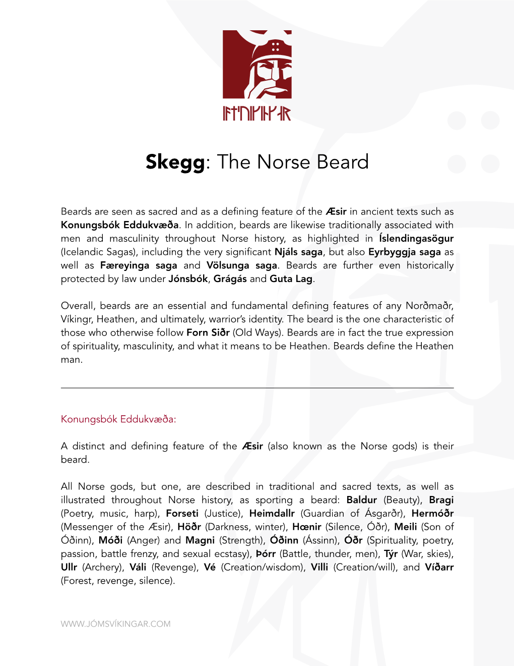 Skegg: the Norse Beard