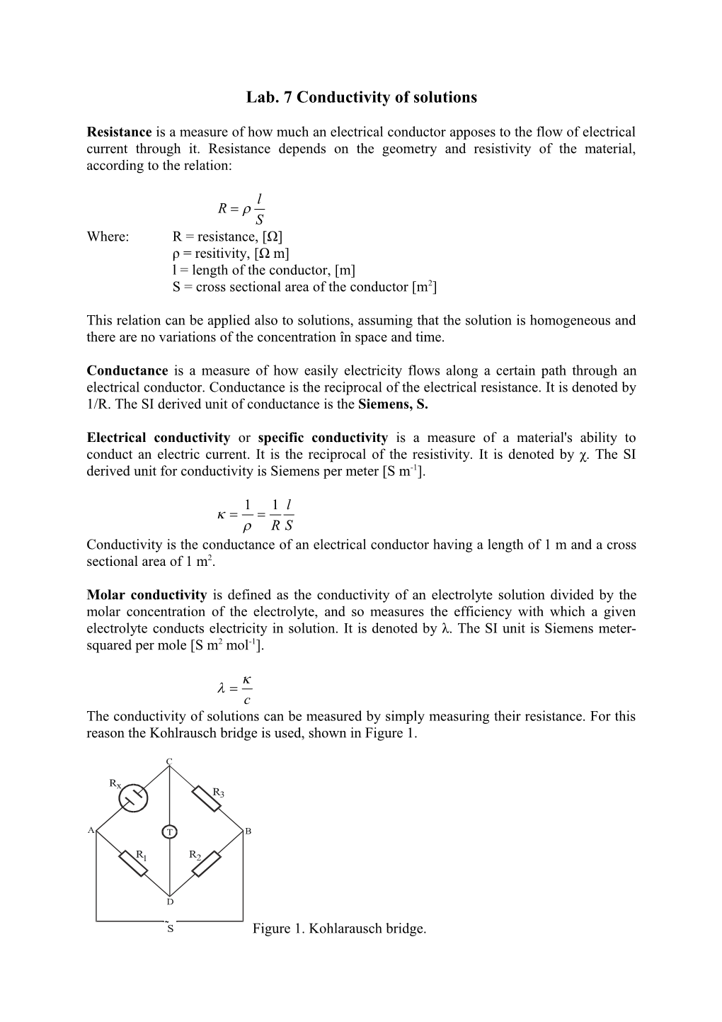 Conductivity of Solutions