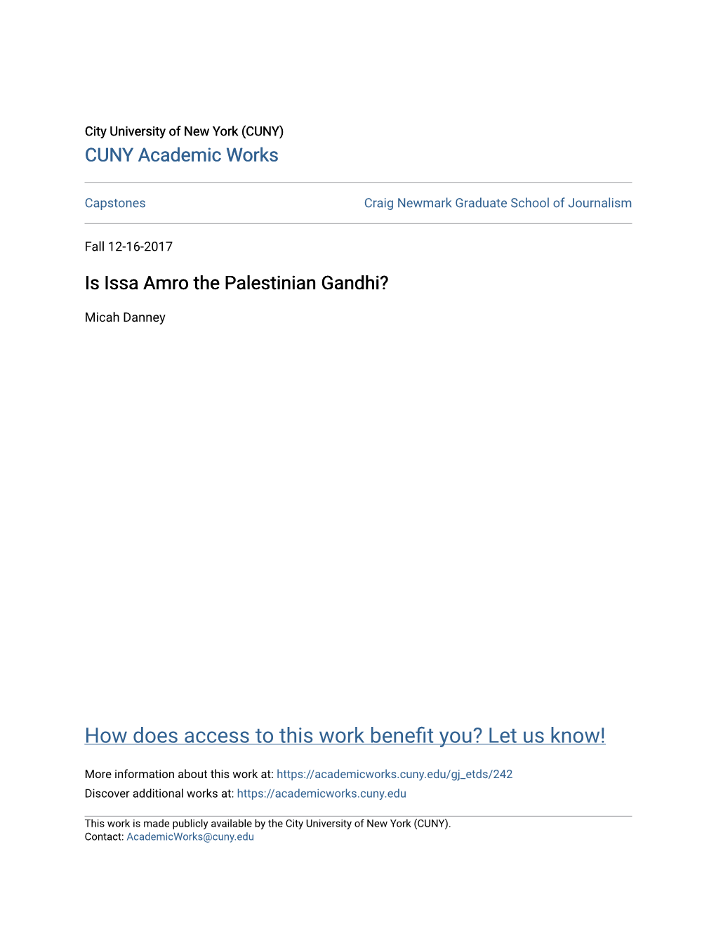 Is Issa Amro the Palestinian Gandhi?