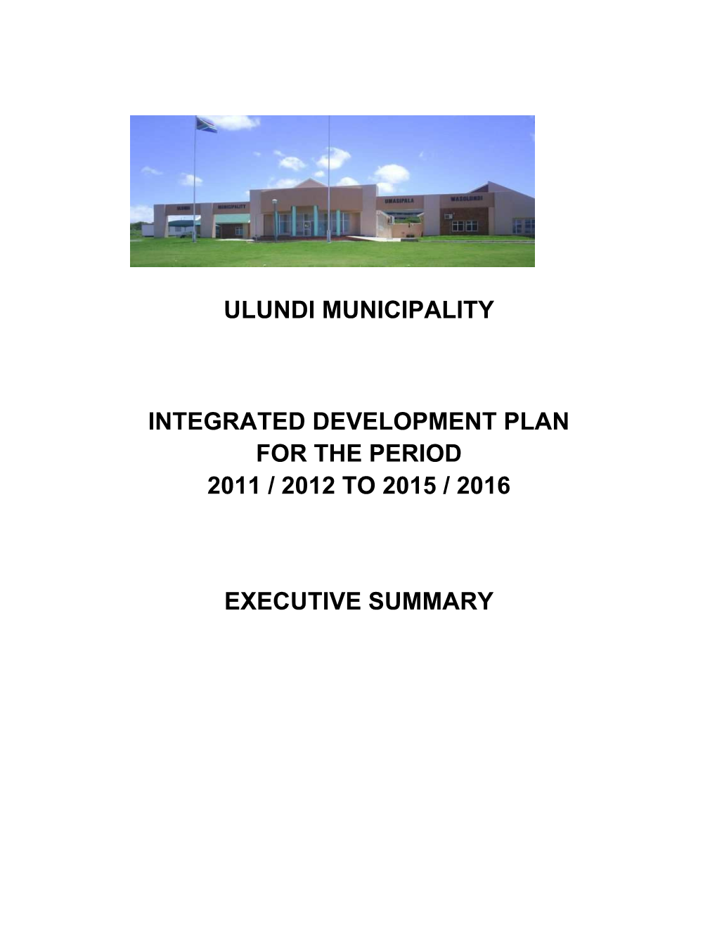 Ulundi Municipality Integrated