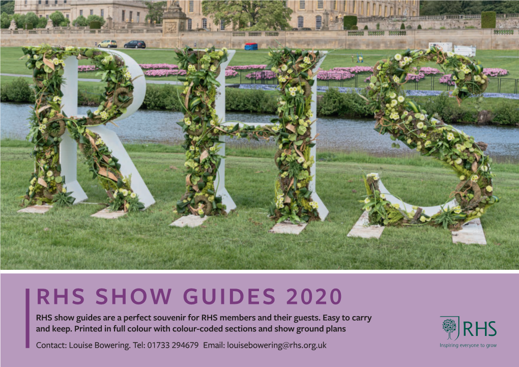 RHS Show Guides Media Pack 2020