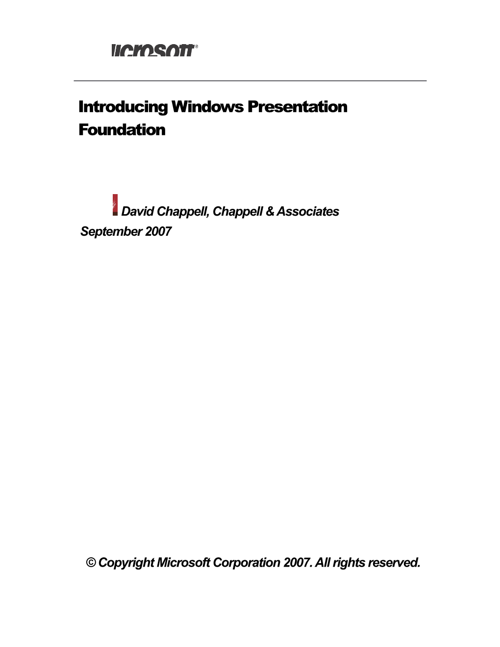 Introducing Windows Presentation Foundation