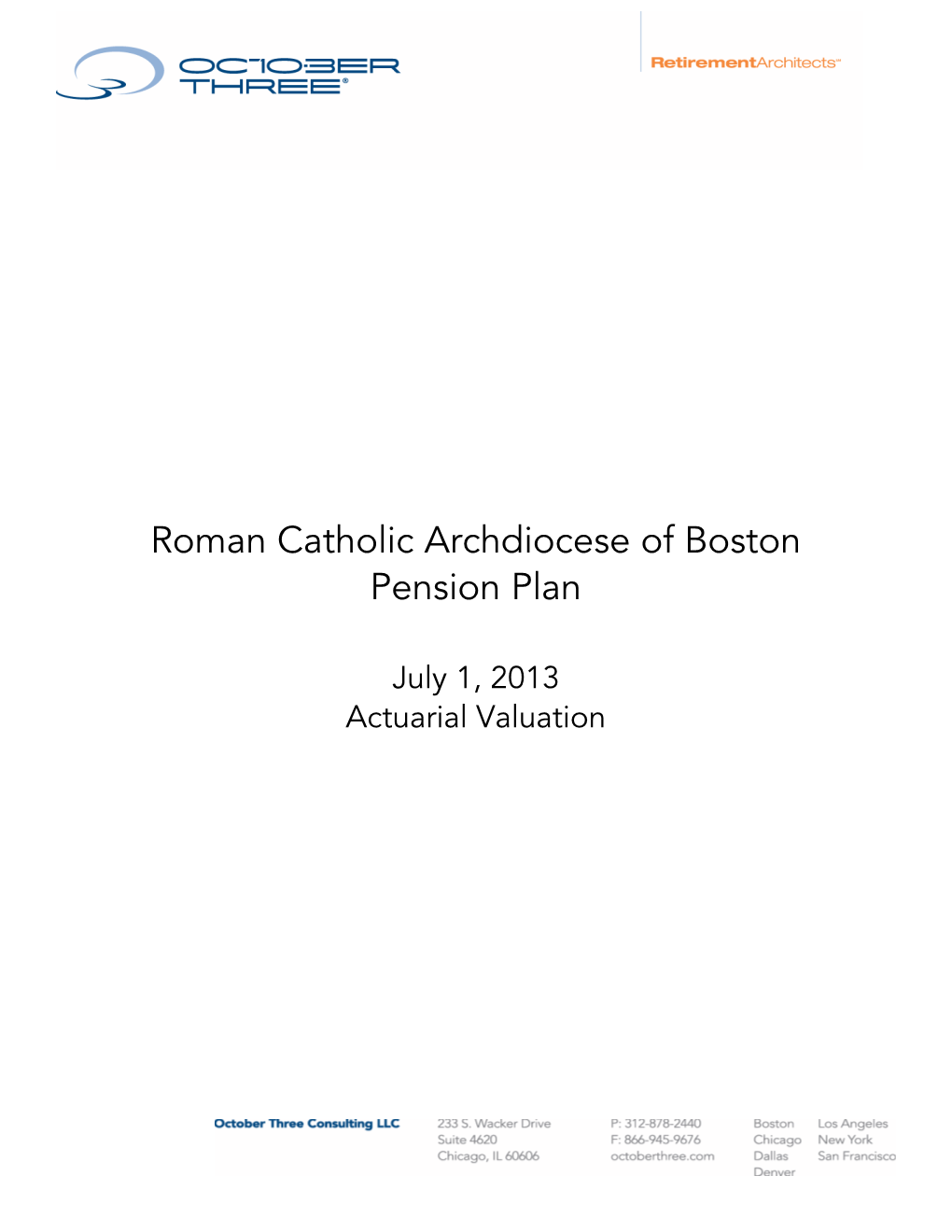 Roman Catholic Archdiocese of Boston Pension Plan