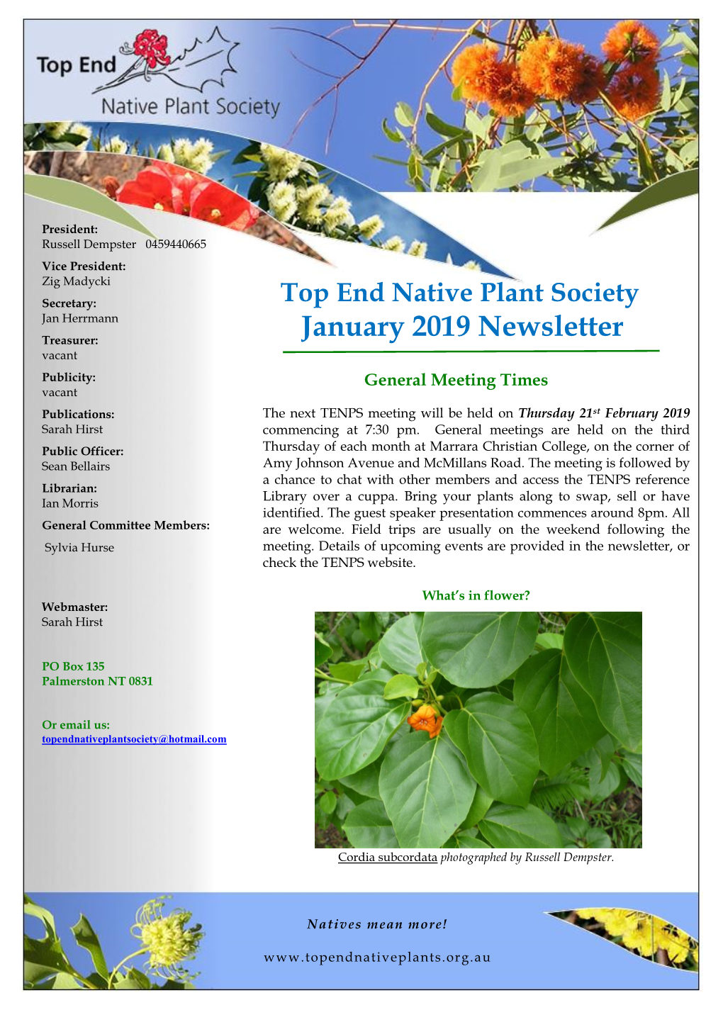 Top End Native Plant Society Jan Herrmann