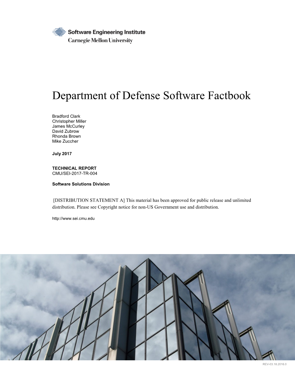 Department of Defense Software Factbook