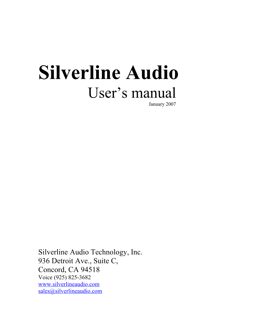 Silverline Audio