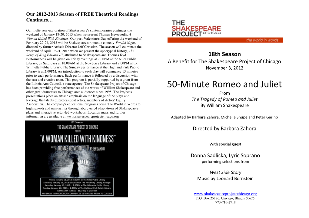 50-Minute Romeo and Juliet Inute
