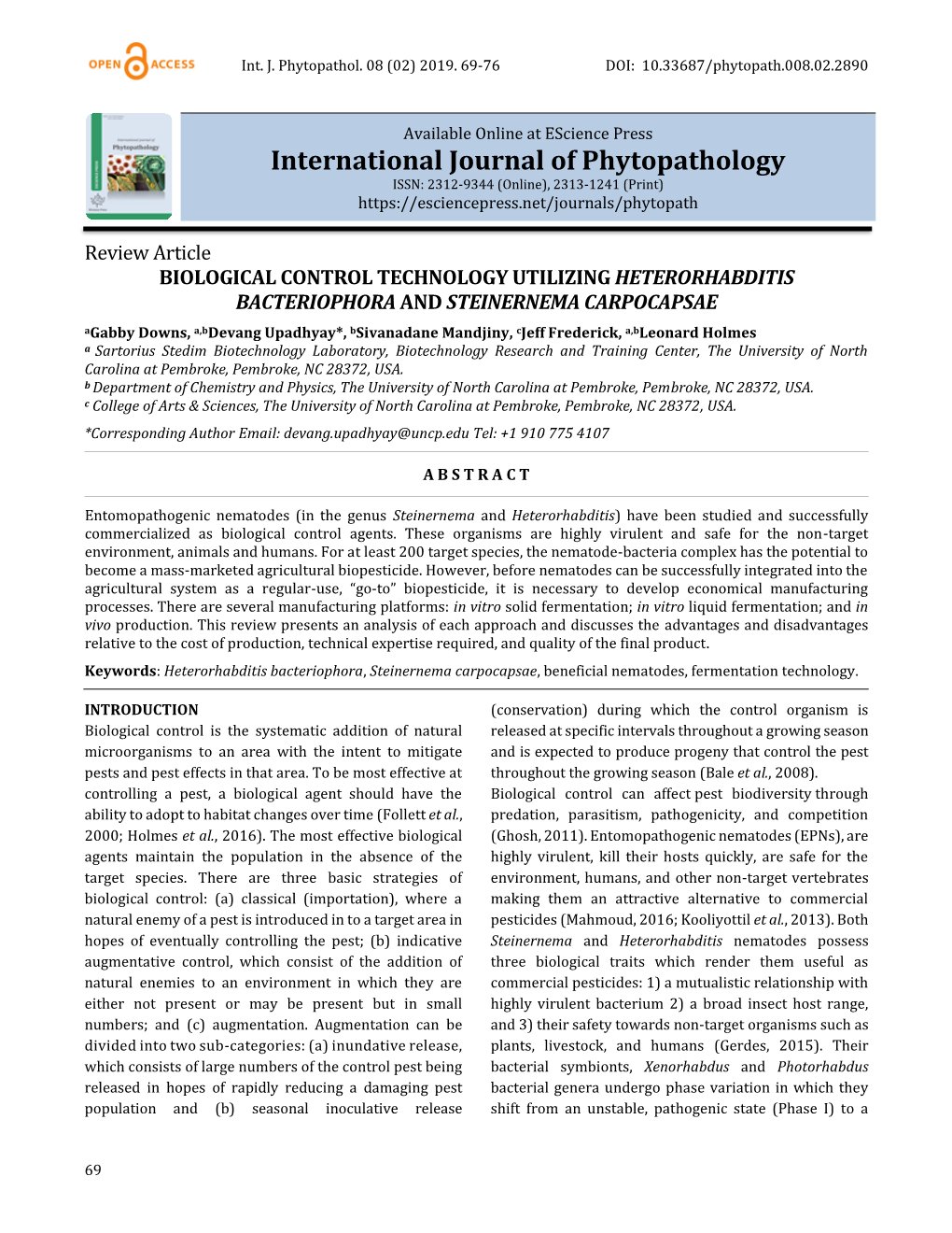 Biological Control Technology Utilizing Heterorhabditis