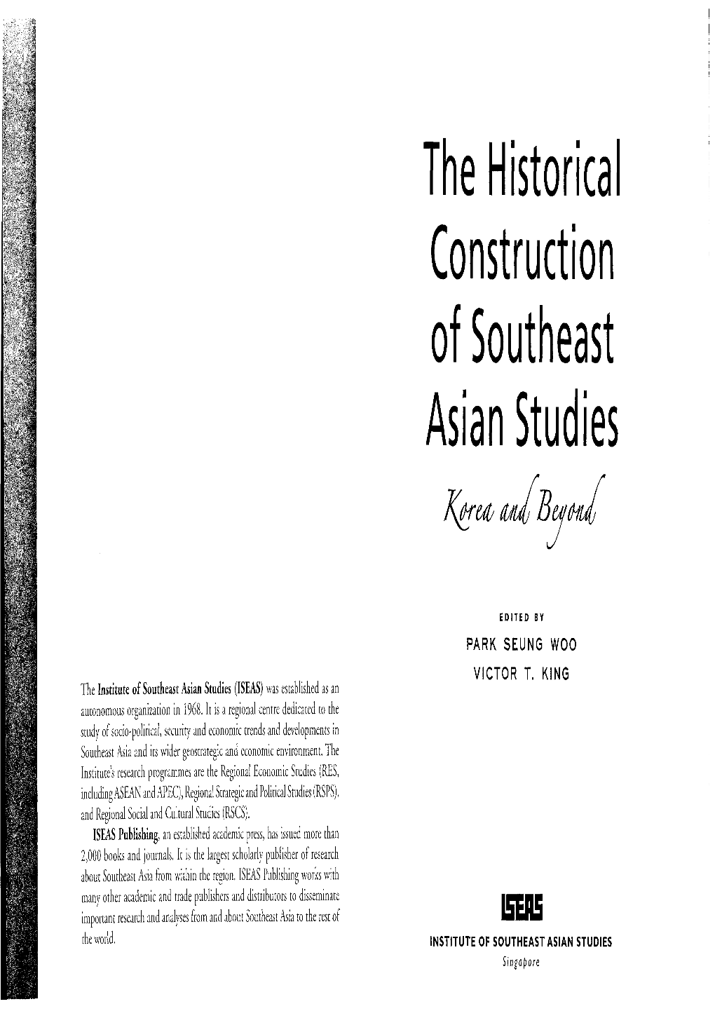 Construction of Southeast Asian Studies Fo