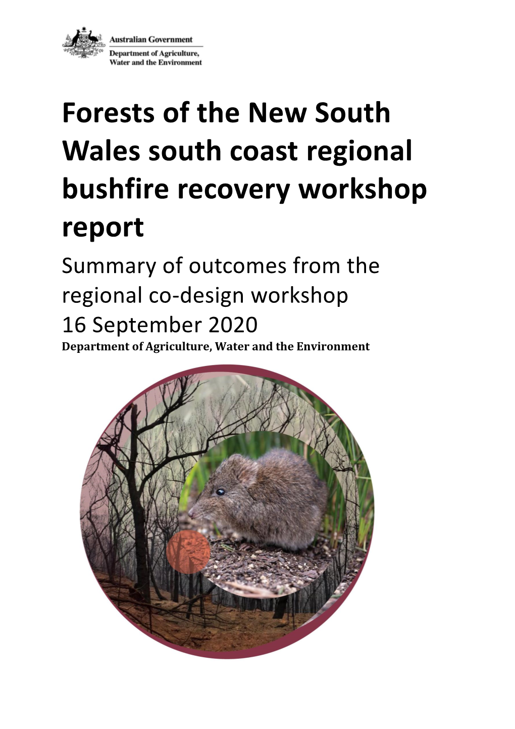 Forests of the NSW South Coast Region, Showing Bushfire Severity of the 2019-20 Bushfires