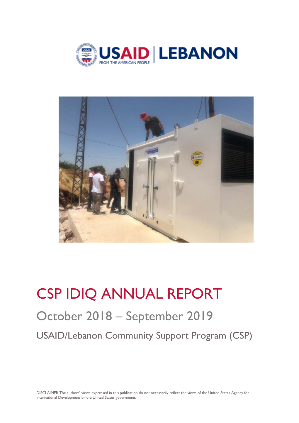 Csp Idiq Annual Report