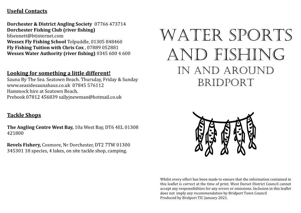 Download Water Sport & Fishing Leaflet