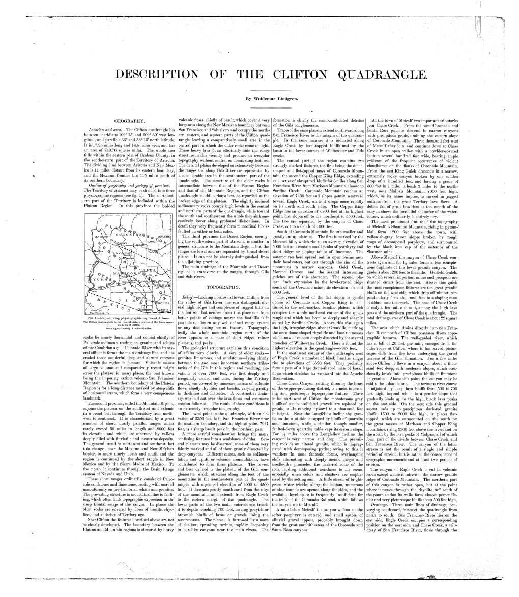 Description of the Clifton Quadrangle