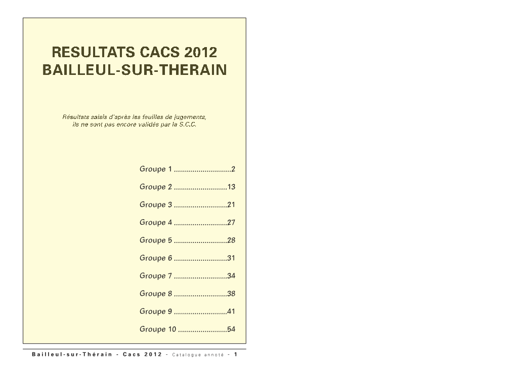 Résultats Complets