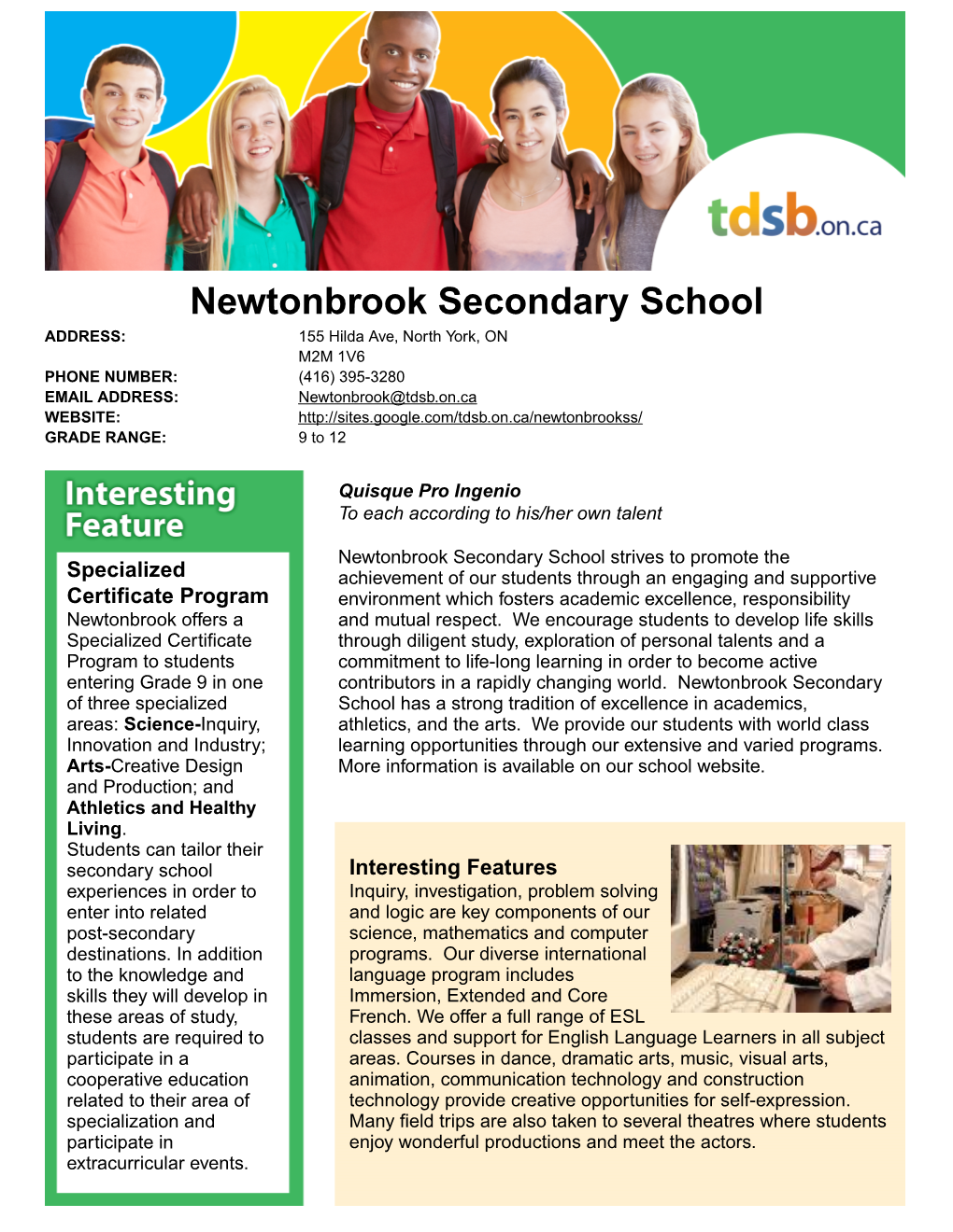 Newtonbrook Secondary School