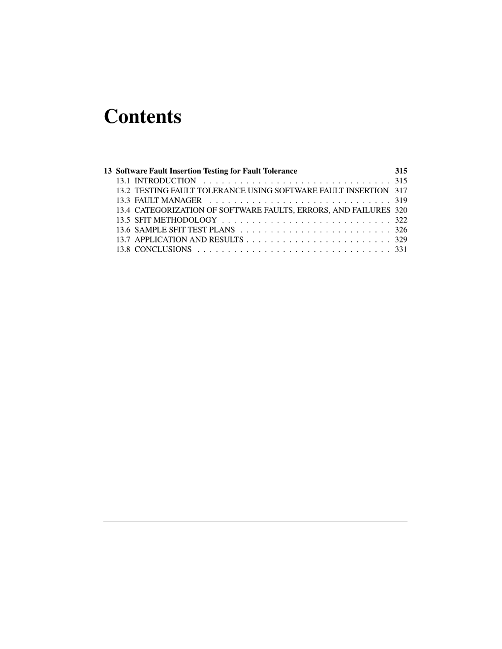 Chapter 13. Software Fault Insertion Testing for Fault