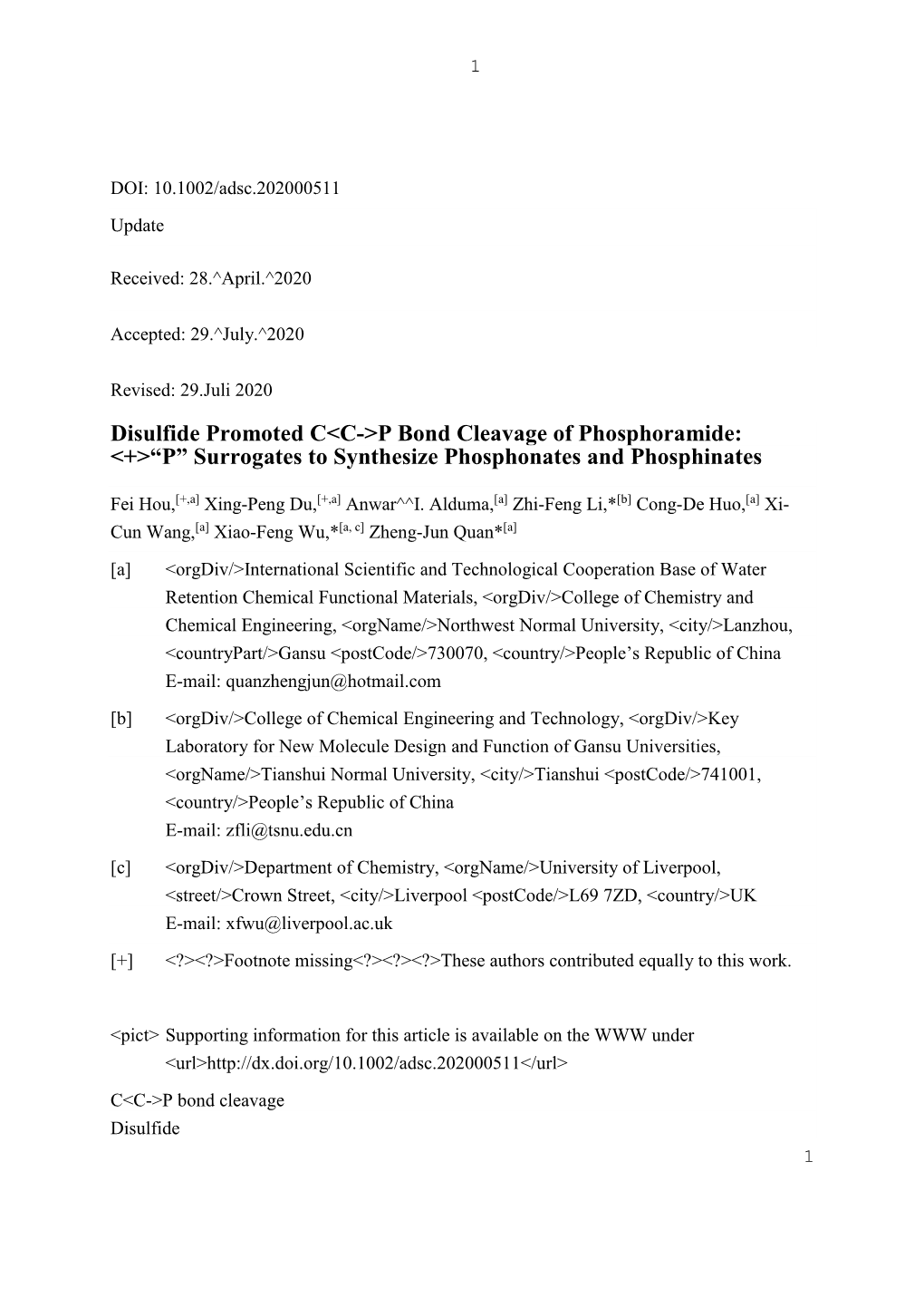 Surrogates to Synthesize Phosphonates and Phosphinates