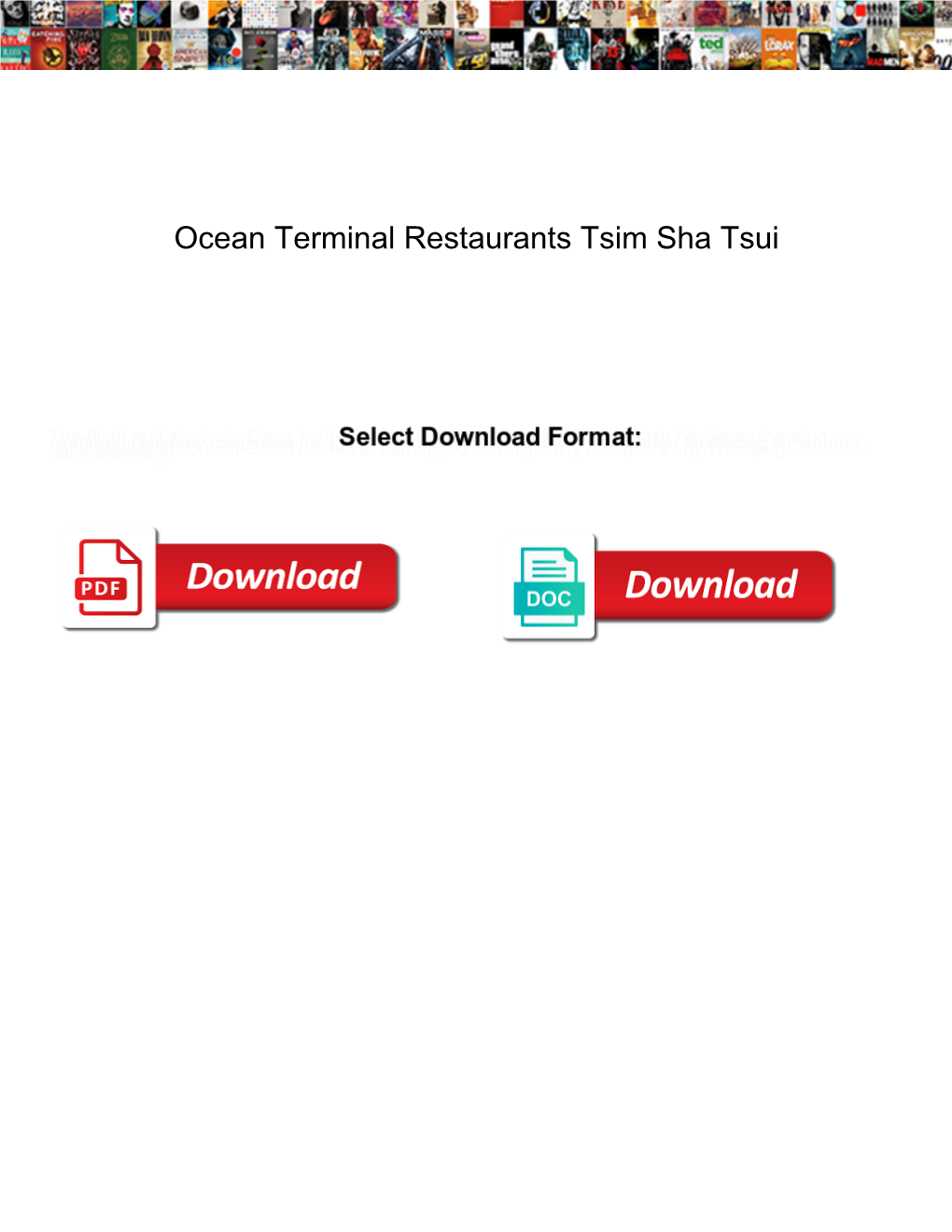 Ocean Terminal Restaurants Tsim Sha Tsui