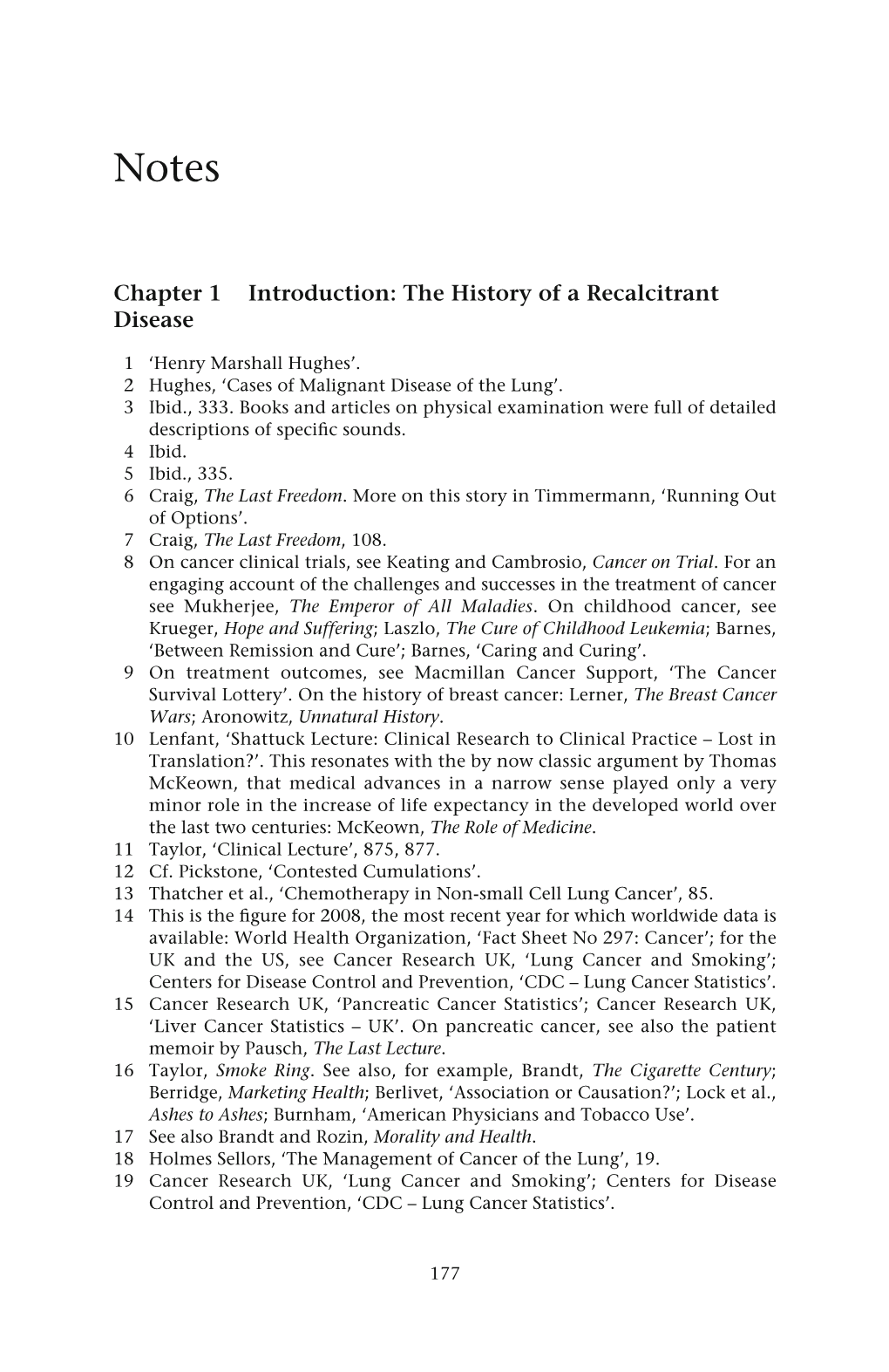 Chapter 1 Introduction: the History of a Recalcitrant Disease