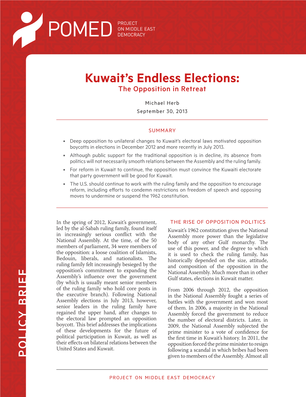 Kuwait's Endless Elections