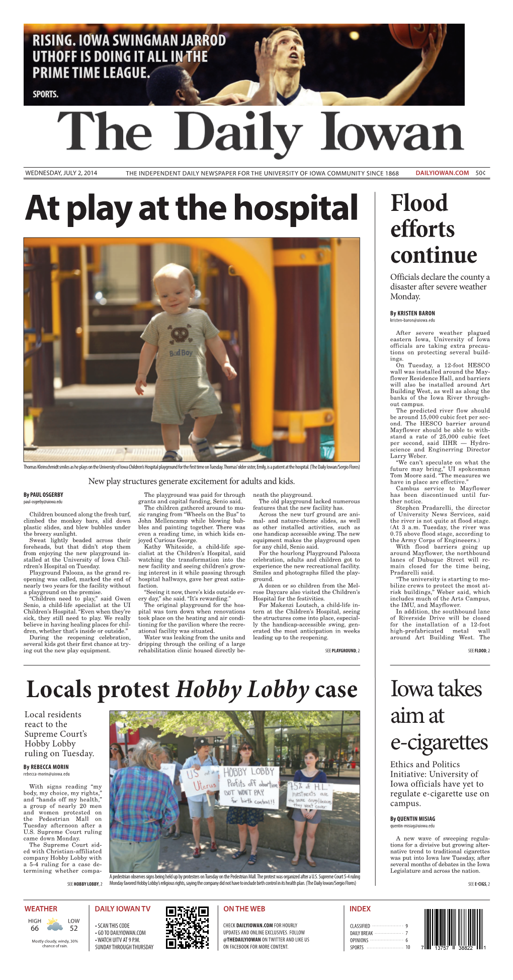 Daily Iowan (Iowa City, Iowa), 2014-07-02