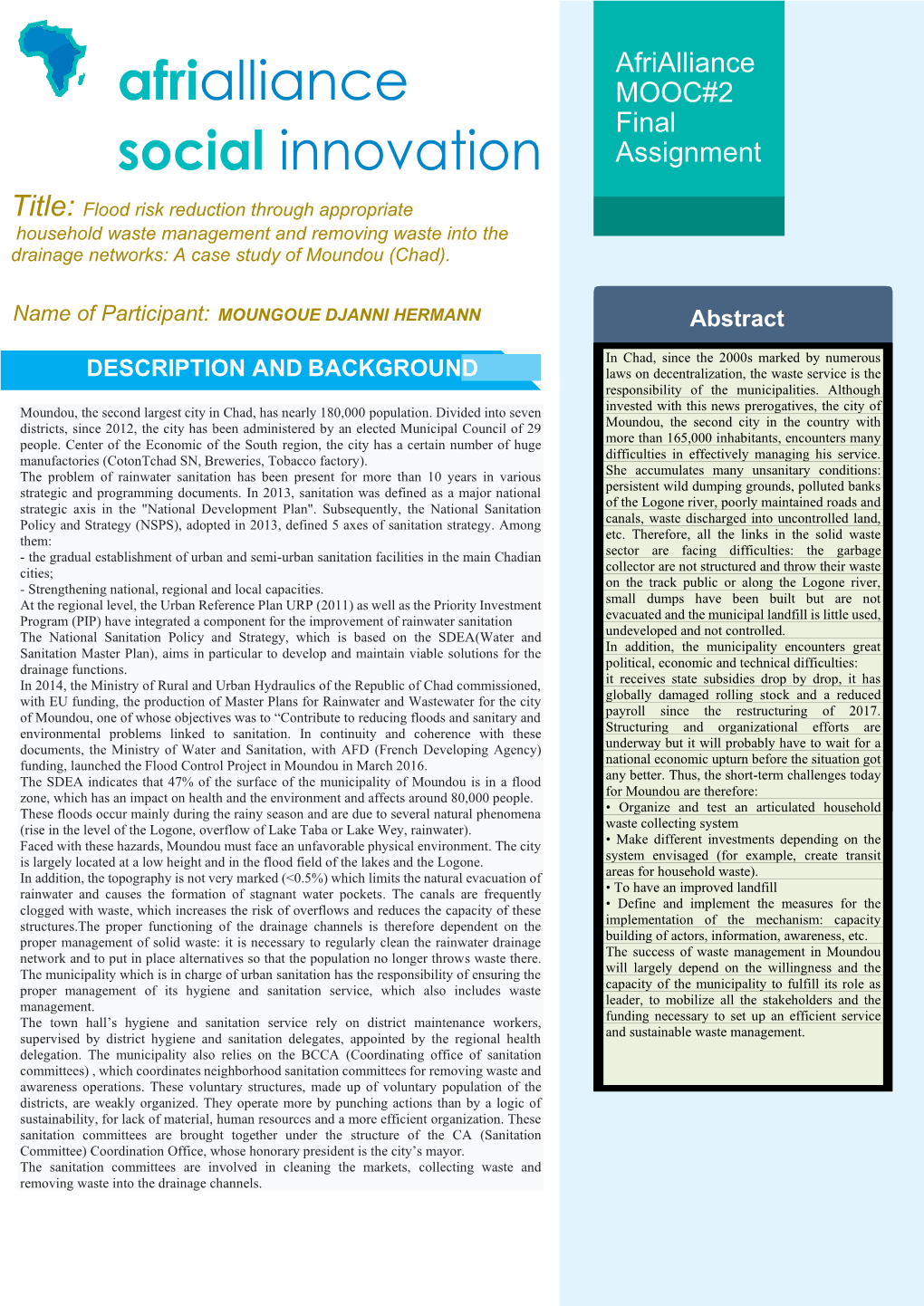 Case Study #4 Flood Risk Reduction Through Appropriate