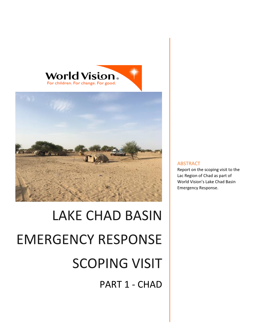 Lake Chad Basin Emergency Response Scoping Visit