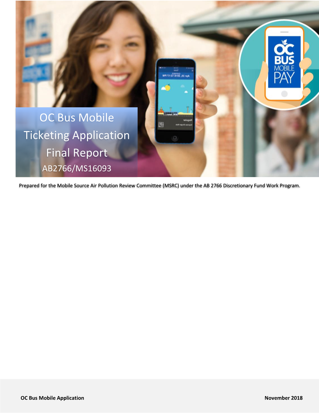OC Bus Mobile Ticketing Application Final Report AB2766/MS16093