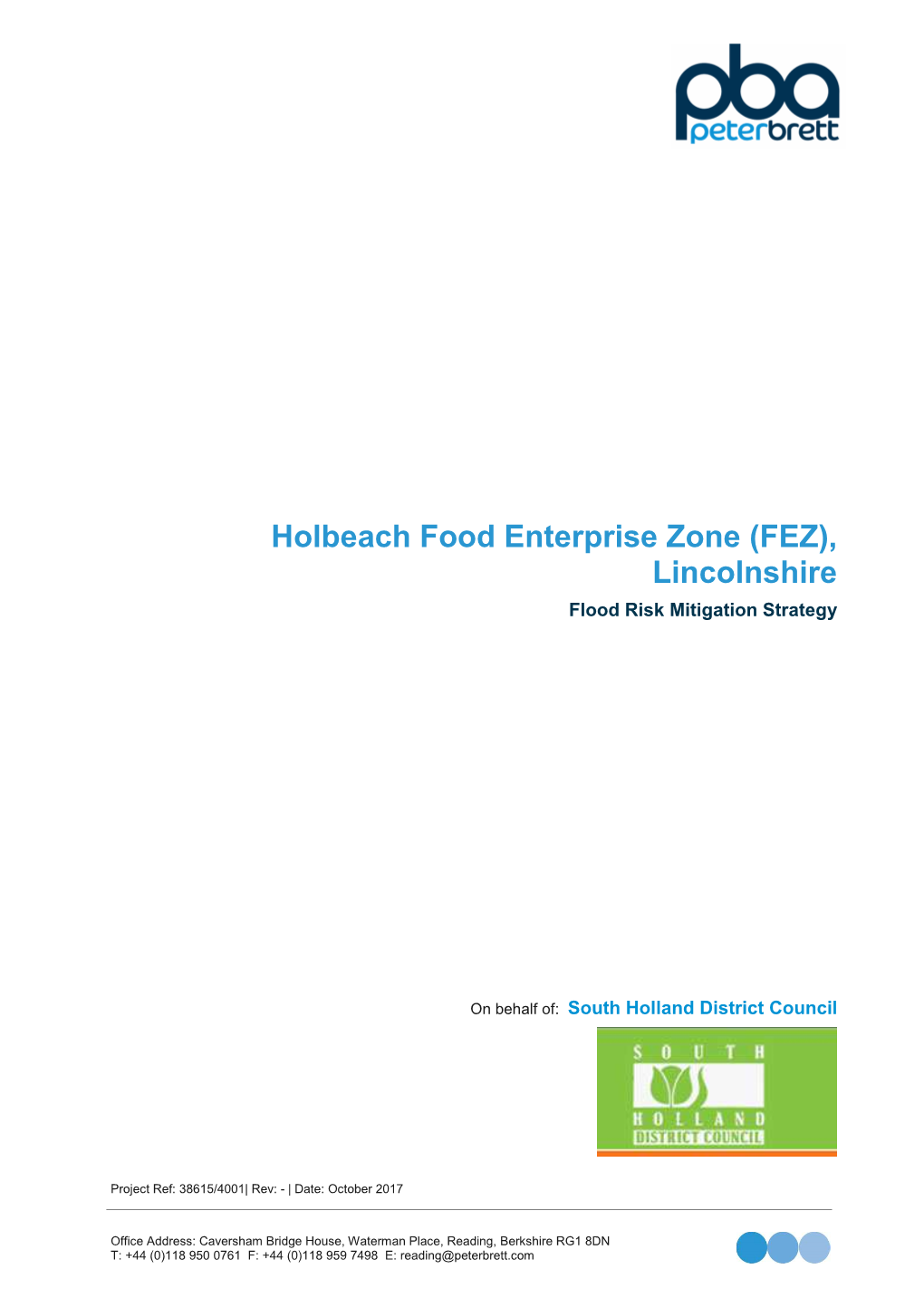 38615 Holbeach FEZ Flood Risk Mitigation Oct2017.Docx Iii