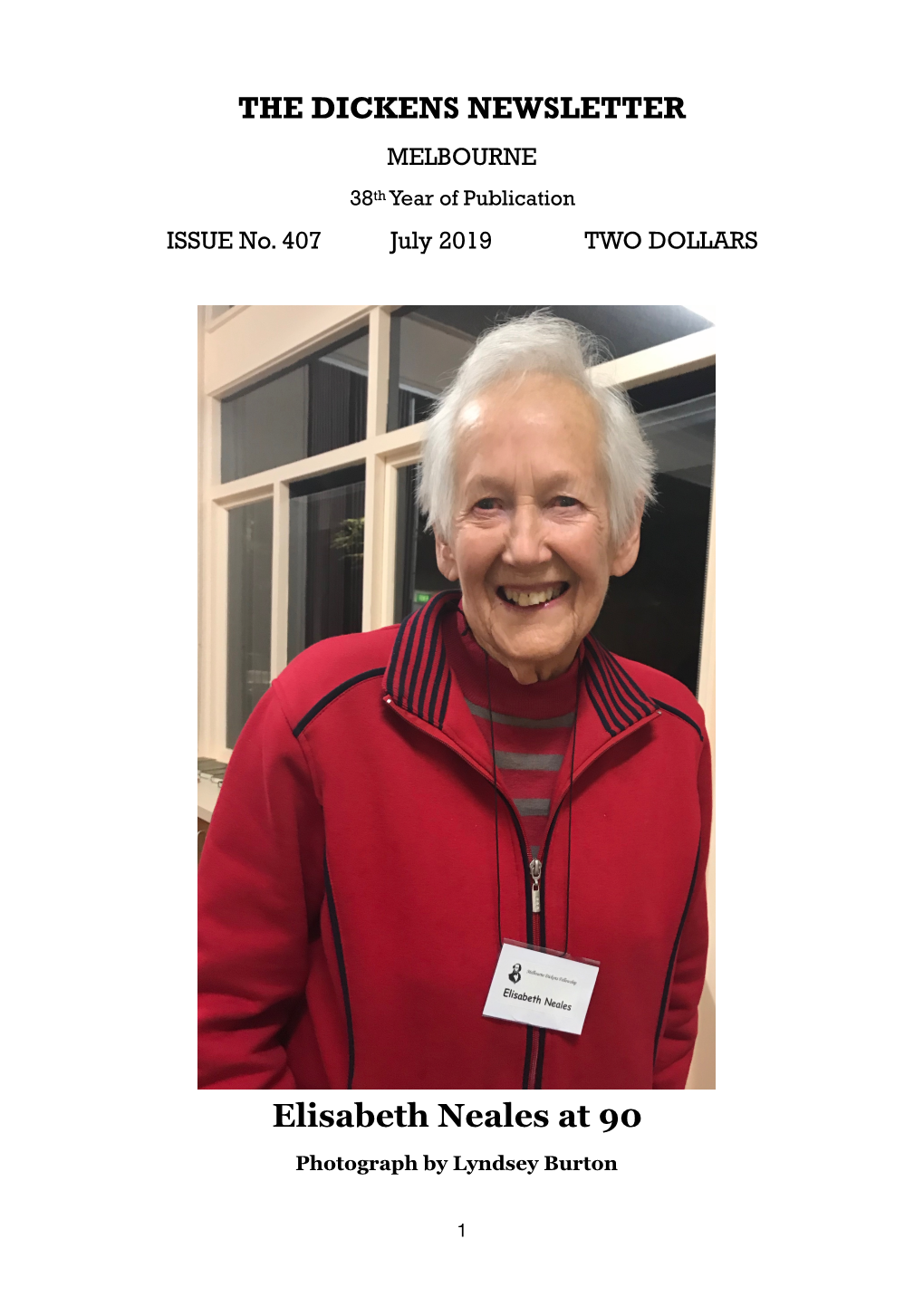 Elisabeth Neales at 90