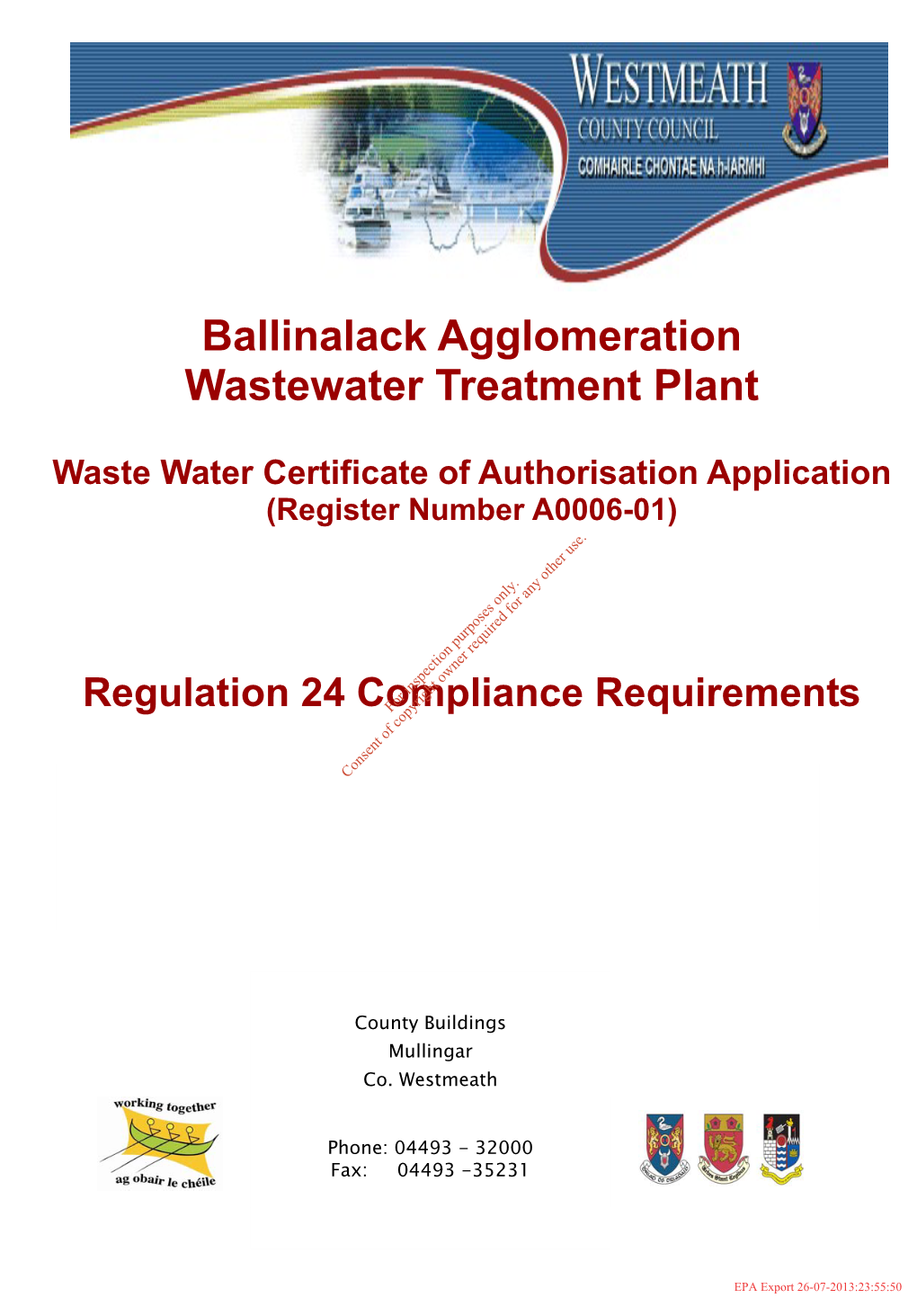 Ballinalack Agglomeration Wastewater Treatment Plant