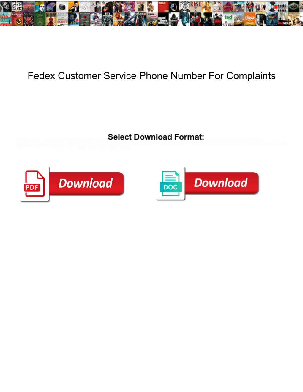 Fedex Customer Service Phone Number for Complaints