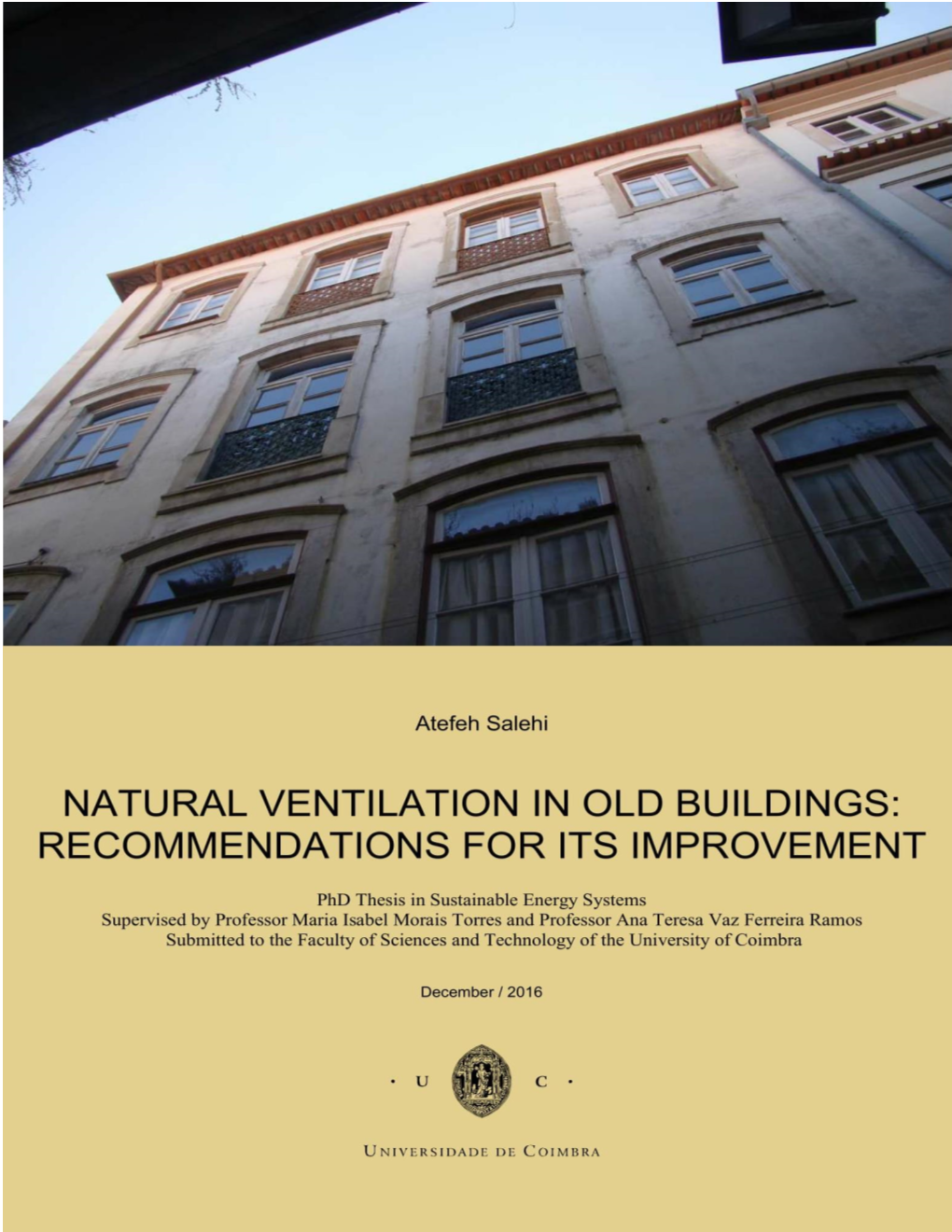 Natural Ventilation in Old Buildings: Recommendations for Its Improvement