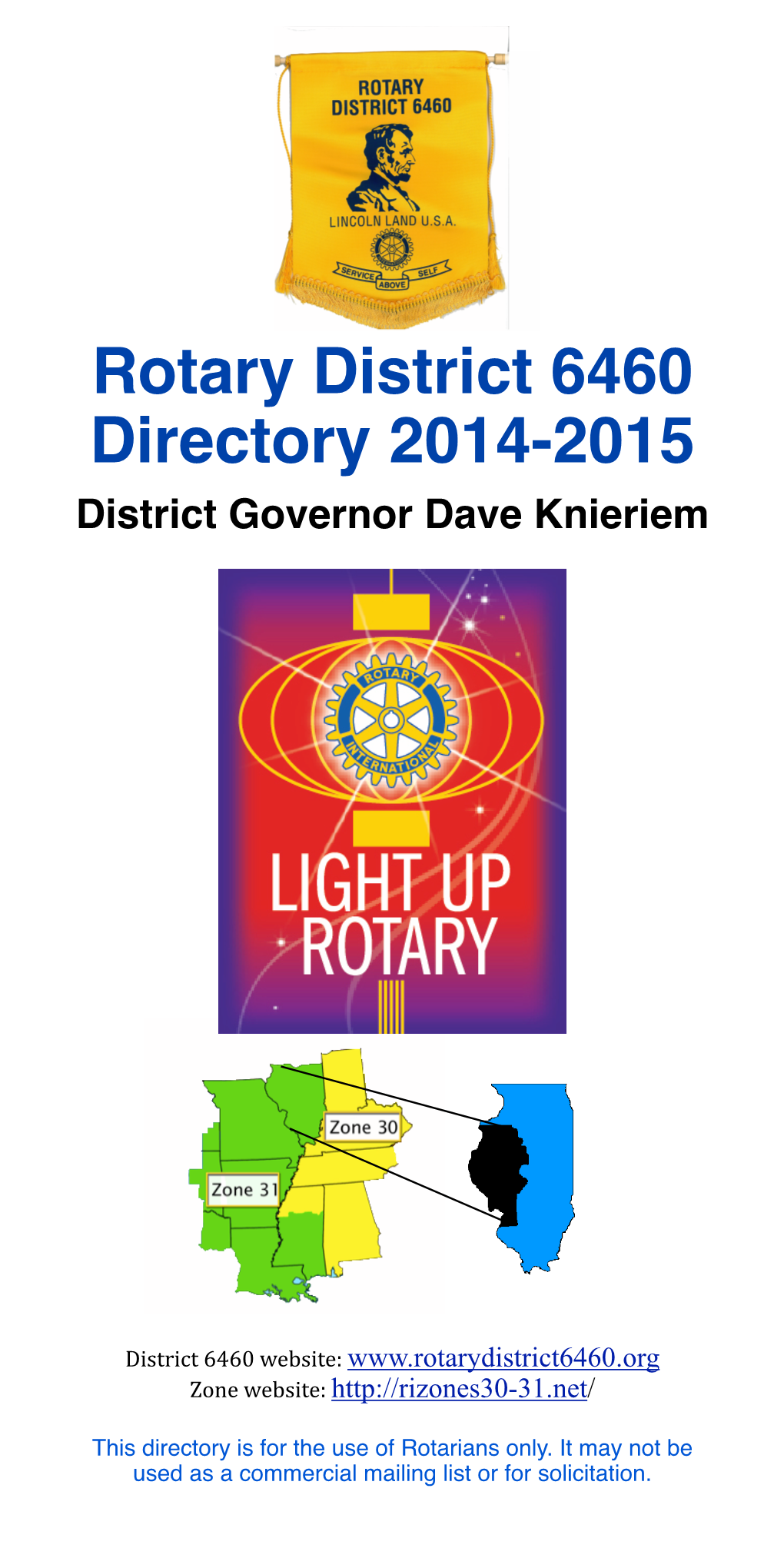 Rotary District 6460 Directory 2014-2015