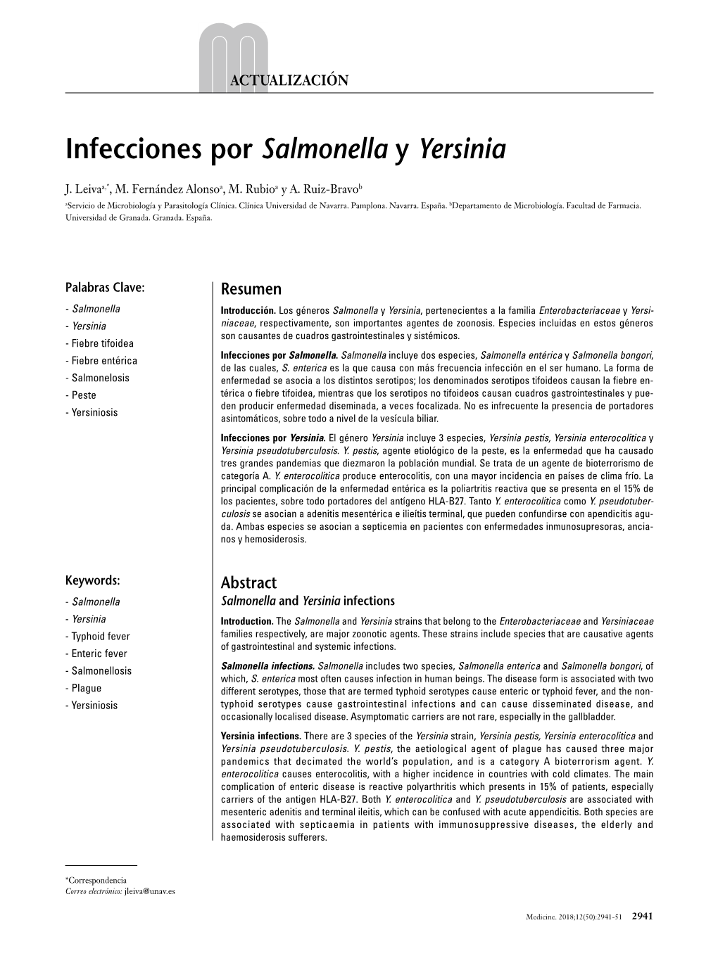 Infecciones Por Salmonella Y Yersinia