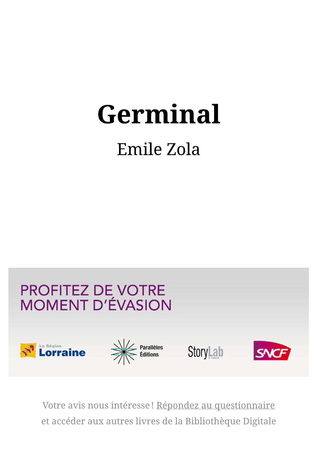 Germinal Emile Zola