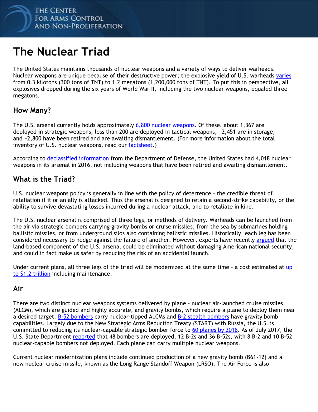 The Nuclear Triad