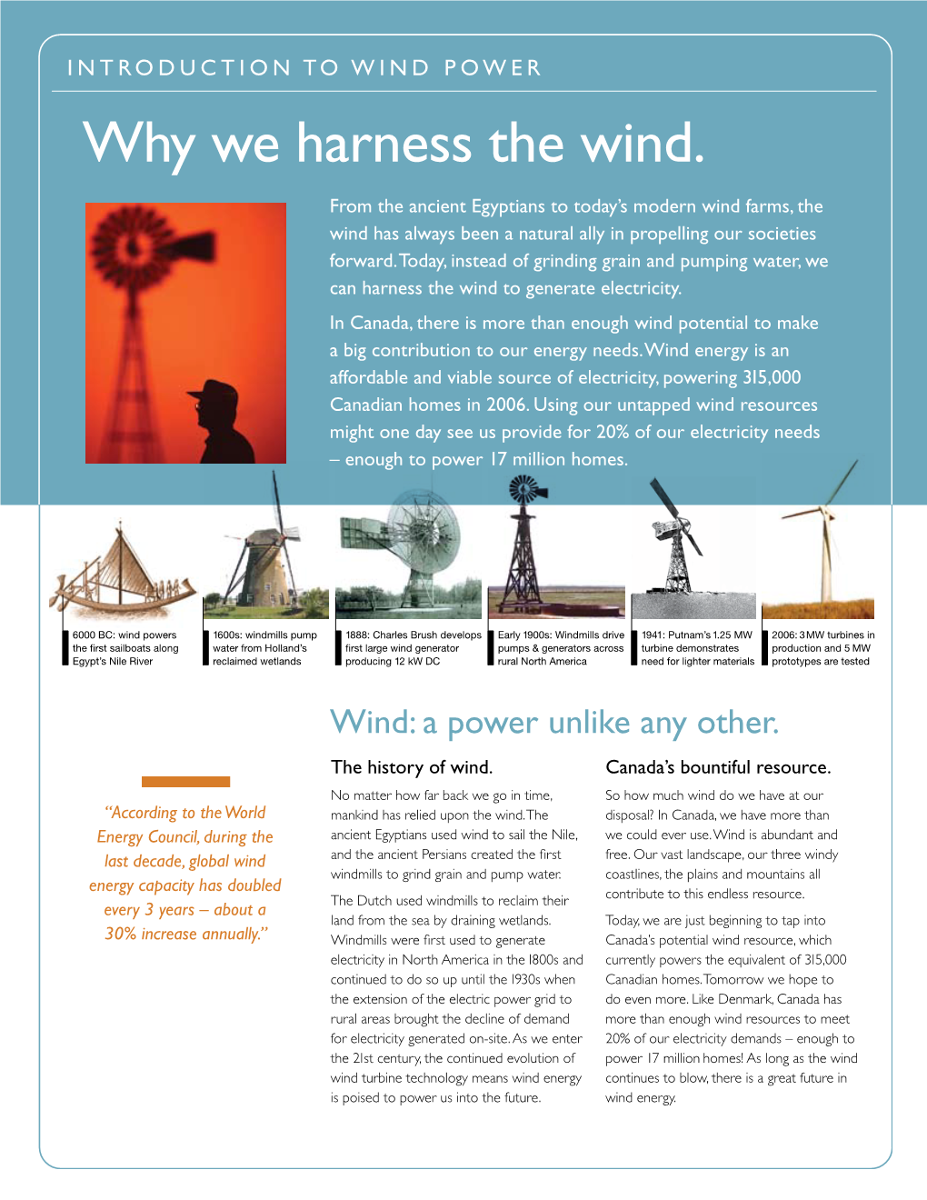 Why We Harness the Wind