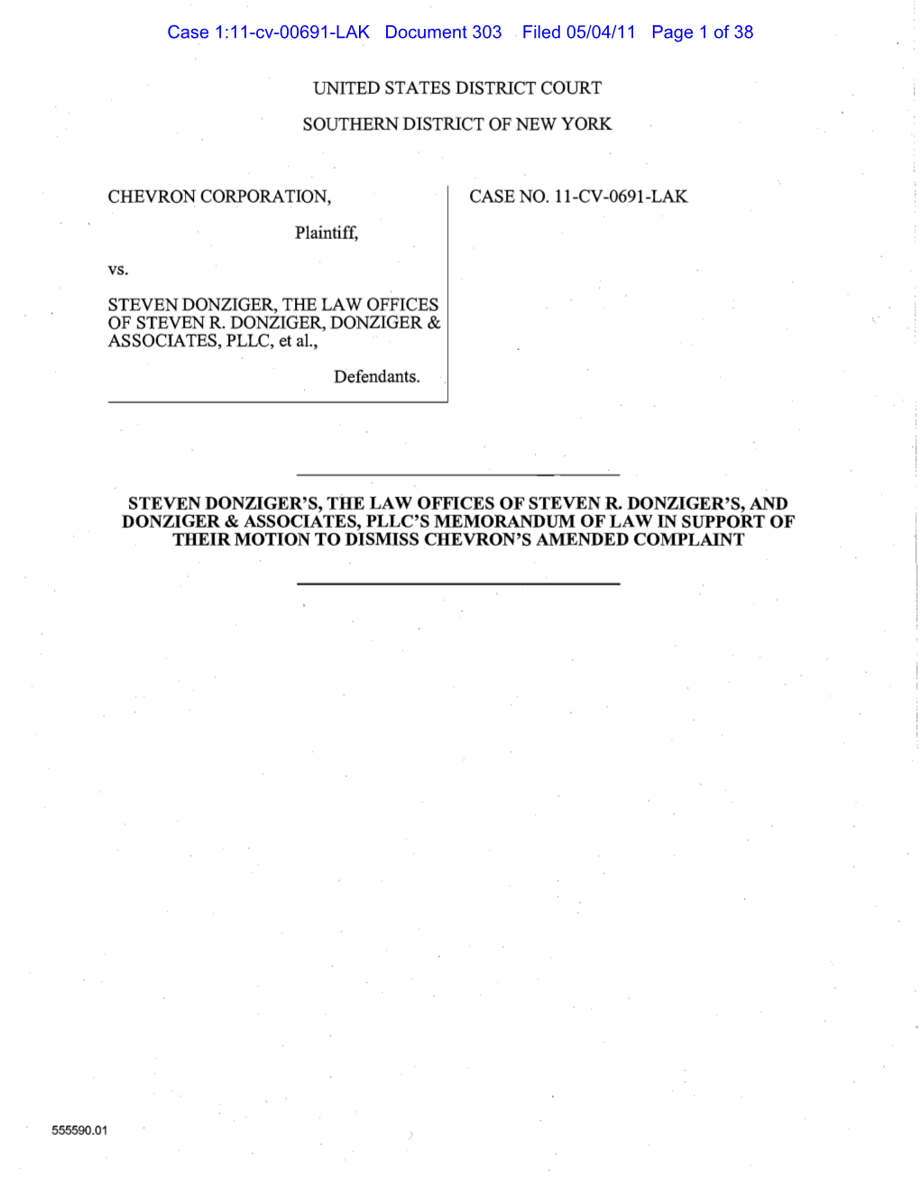 Donziger MTD Amended Complaint