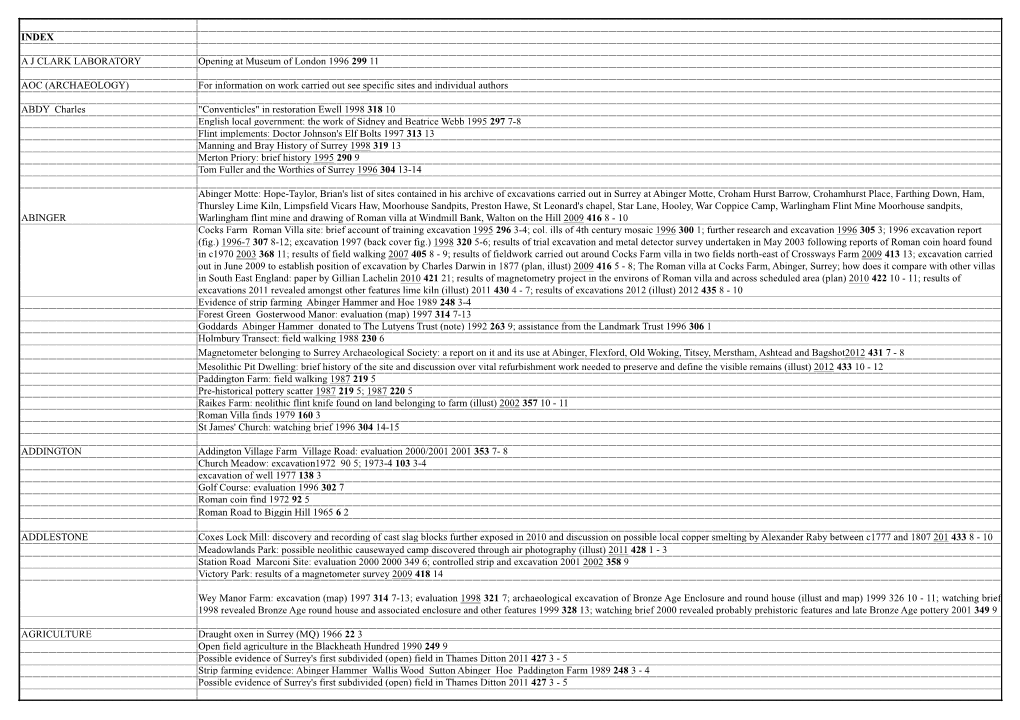 Bulletin Index Nov 2013