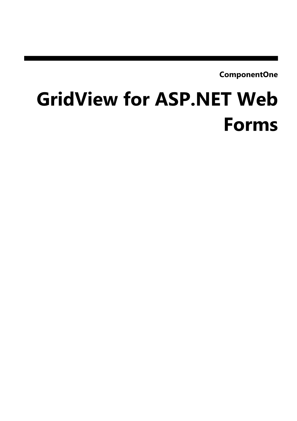 Gridview for ASP.NET Web Forms