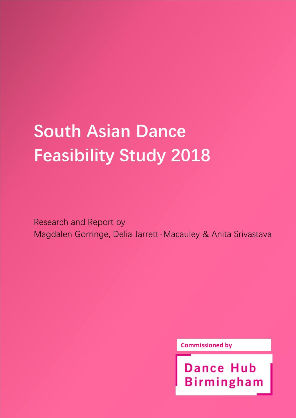 South Asian Dance Feasibility Study 2018