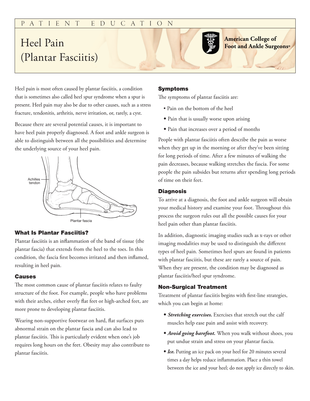 Heel Pain (Plantar Fasciitis)