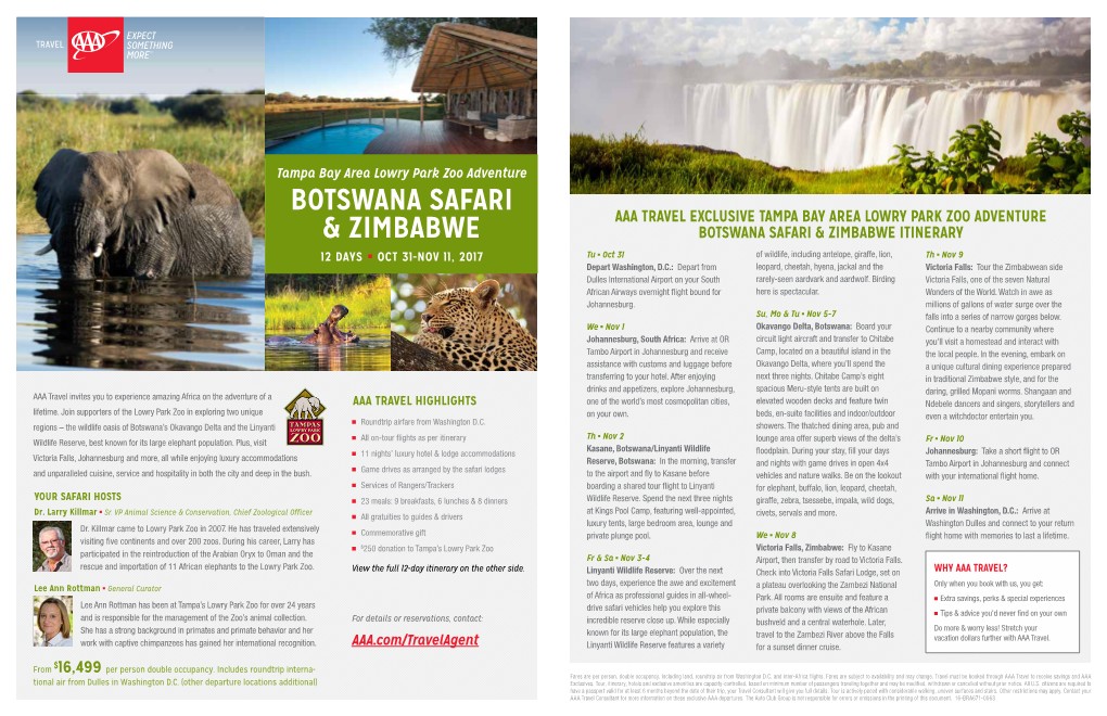 AAA Travel Botswana Safari & Zimbabwe